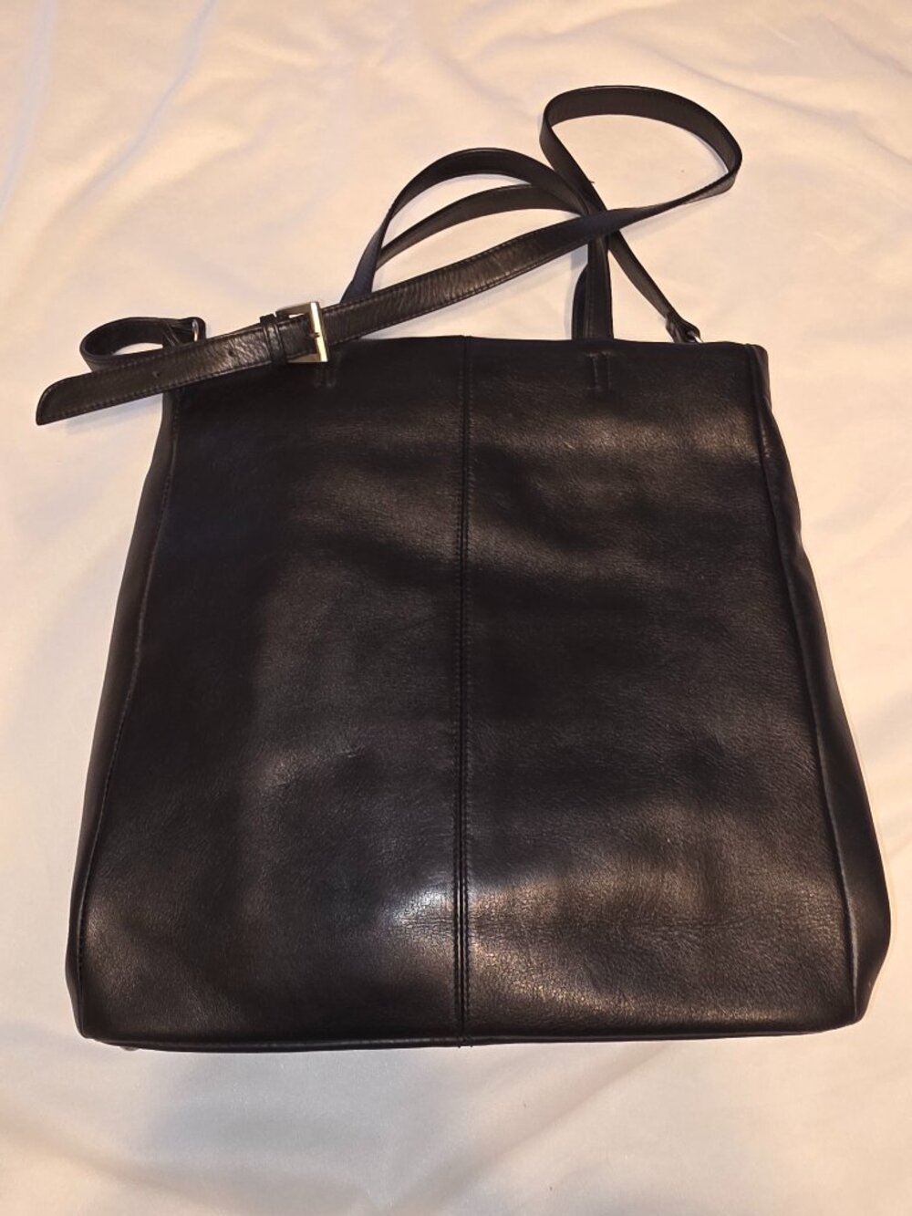 HOBO International Black Leather Tote Crossbody Bag Office Business Professional